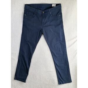 Mustang Oregon Pants Jeans Mens 36x32 Navy Blue 5 Pocket Dark Wash Straight Leg